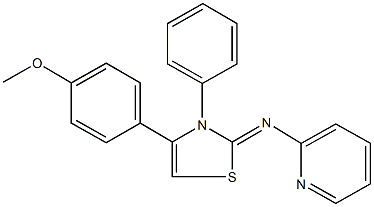 N-(4-(4-methoxyphenyl)-3-phenyl-1,3-thiazol-2(3H)-ylidene)-N-(2-pyridinyl)amine 구조식 이미지