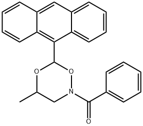 6-(9-anthryl)-2-benzoyl-4-methyl-1,5,2-dioxazinane Structure