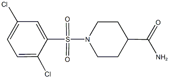 1-[(2,5-dichlorophenyl)sulfonyl]-4-piperidinecarboxamide 구조식 이미지