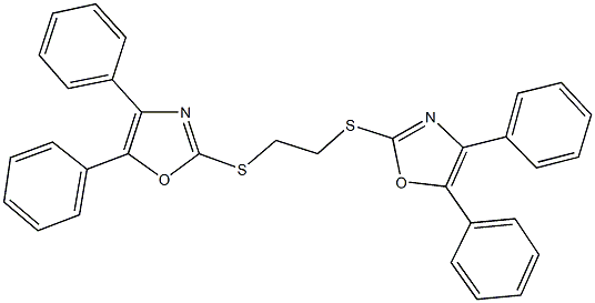 2-({2-[(4,5-diphenyl-1,3-oxazol-2-yl)sulfanyl]ethyl}sulfanyl)-4,5-diphenyl-1,3-oxazole 구조식 이미지