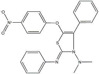 3-(dimethylamino)-5-{4-nitrophenoxy}-4-phenyl-2-(phenylimino)-2,3-dihydro-1,3-thiazole Structure