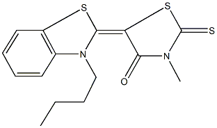 5-(3-butyl-1,3-benzothiazol-2(3H)-ylidene)-3-methyl-2-thioxo-1,3-thiazolidin-4-one Structure