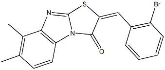 2-(2-bromobenzylidene)-7,8-dimethyl[1,3]thiazolo[3,2-a]benzimidazol-3(2H)-one 구조식 이미지