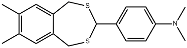 N-[4-(7,8-dimethyl-1,5-dihydro-2,4-benzodithiepin-3-yl)phenyl]-N,N-dimethylamine 구조식 이미지