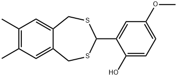 2-(7,8-dimethyl-1,5-dihydro-2,4-benzodithiepin-3-yl)-4-methoxyphenol Structure