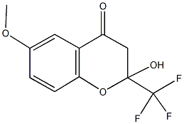 2-hydroxy-6-methoxy-2-(trifluoromethyl)-2,3-dihydro-4H-chromen-4-one Structure
