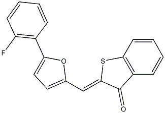 2-{[5-(2-fluorophenyl)-2-furyl]methylene}-1-benzothiophen-3(2H)-one Structure