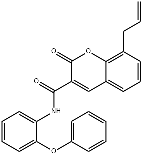 8-allyl-2-oxo-N-(2-phenoxyphenyl)-2H-chromene-3-carboxamide Structure