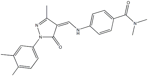 4-({[1-(3,4-dimethylphenyl)-3-methyl-5-oxo-1,5-dihydro-4H-pyrazol-4-ylidene]methyl}amino)-N,N-dimethylbenzamide 구조식 이미지