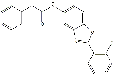 N-[2-(2-chlorophenyl)-1,3-benzoxazol-5-yl]-2-phenylacetamide 구조식 이미지