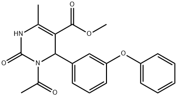 methyl 3-acetyl-6-methyl-2-oxo-4-[3-(phenyloxy)phenyl]-1,2,3,4-tetrahydropyrimidine-5-carboxylate 구조식 이미지