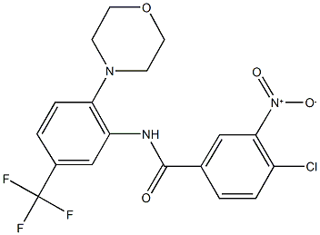 4-chloro-3-nitro-N-[2-(4-morpholinyl)-5-(trifluoromethyl)phenyl]benzamide Structure