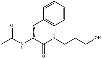 2-(acetylamino)-N-(3-hydroxypropyl)-3-phenylacrylamide 구조식 이미지