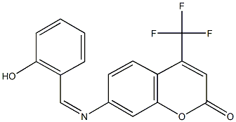 7-[(2-hydroxybenzylidene)amino]-4-(trifluoromethyl)-2H-chromen-2-one Structure