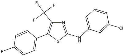 N-(3-chlorophenyl)-5-(4-fluorophenyl)-4-(trifluoromethyl)-1,3-thiazol-2-amine 구조식 이미지