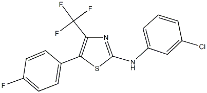 N-(3-chlorophenyl)-5-(4-fluorophenyl)-4-(trifluoromethyl)-1,3-thiazol-2-amine Structure