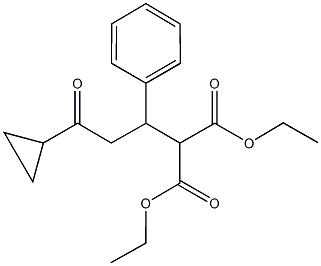 diethyl 2-(3-cyclopropyl-3-oxo-1-phenylpropyl)malonate Structure