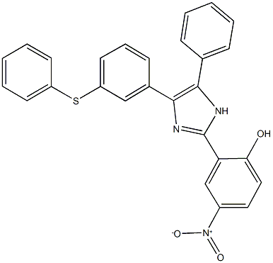 4-nitro-2-{5-phenyl-4-[3-(phenylsulfanyl)phenyl]-1H-imidazol-2-yl}phenol 구조식 이미지