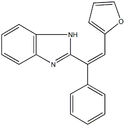 2-[2-(2-furyl)-1-phenylvinyl]-1H-benzimidazole 구조식 이미지