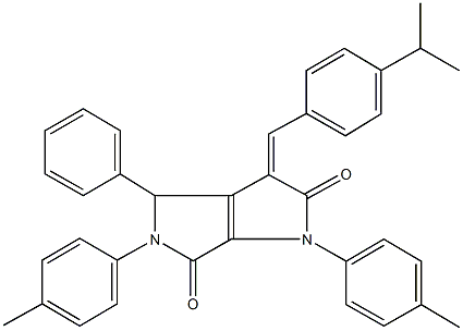 3-(4-isopropylbenzylidene)-1,5-bis(4-methylphenyl)-4-phenyl-1,3,4,5-tetrahydropyrrolo[3,4-b]pyrrole-2,6-dione 구조식 이미지