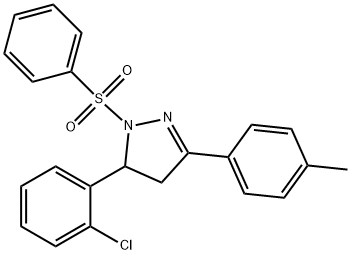 5-(2-chlorophenyl)-3-(4-methylphenyl)-1-(phenylsulfonyl)-4,5-dihydro-1H-pyrazole Structure