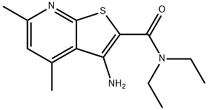 3-amino-N,N-diethyl-4,6-dimethylthieno[2,3-b]pyridine-2-carboxamide 구조식 이미지