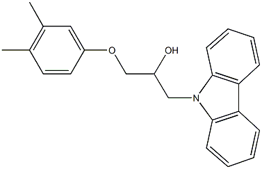 1-(9H-carbazol-9-yl)-3-(3,4-dimethylphenoxy)-2-propanol 구조식 이미지