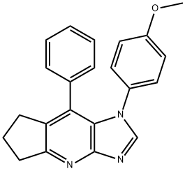 methyl 4-(8-phenyl-6,7-dihydrocyclopenta[b]imidazo[4,5-e]pyridin-1(5H)-yl)phenyl ether Structure