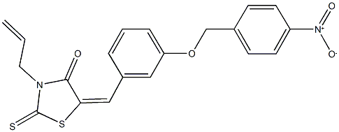 3-allyl-5-[3-({4-nitrobenzyl}oxy)benzylidene]-2-thioxo-1,3-thiazolidin-4-one 구조식 이미지