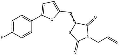 3-allyl-5-{[5-(4-fluorophenyl)-2-furyl]methylene}-2-thioxo-1,3-thiazolidin-4-one 구조식 이미지