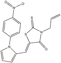 3-allyl-5-[(1-{4-nitrophenyl}-1H-pyrrol-2-yl)methylene]-2-thioxo-1,3-thiazolidin-4-one 구조식 이미지