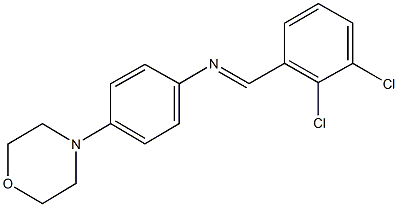 N-(2,3-dichlorobenzylidene)-N-[4-(4-morpholinyl)phenyl]amine Structure