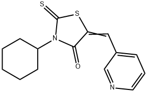 3-cyclohexyl-5-(3-pyridinylmethylene)-2-thioxo-1,3-thiazolidin-4-one 구조식 이미지