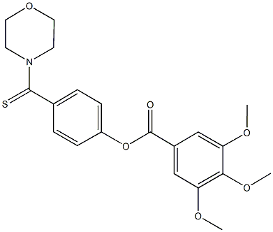 4-(4-morpholinylcarbothioyl)phenyl 3,4,5-trimethoxybenzoate 구조식 이미지