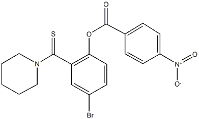 4-bromo-2-(1-piperidinylcarbothioyl)phenyl 4-nitrobenzoate 구조식 이미지