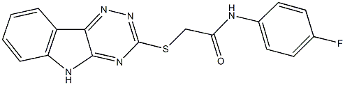 N-(4-fluorophenyl)-2-(5H-[1,2,4]triazino[5,6-b]indol-3-ylsulfanyl)acetamide 구조식 이미지