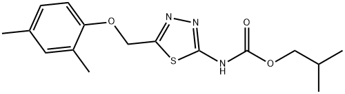 isobutyl5-[(2,4-dimethylphenoxy)methyl]-1,3,4-thiadiazol-2-ylcarbamate 구조식 이미지