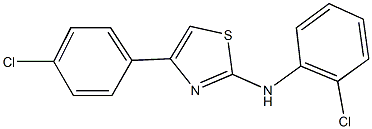 N-(2-chlorophenyl)-N-[4-(4-chlorophenyl)-1,3-thiazol-2-yl]amine 구조식 이미지