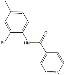 N-(2-bromo-4-methylphenyl)isonicotinamide 구조식 이미지