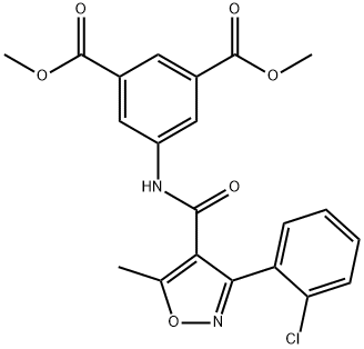 dimethyl 5-({[3-(2-chlorophenyl)-5-methyl-4-isoxazolyl]carbonyl}amino)isophthalate 구조식 이미지