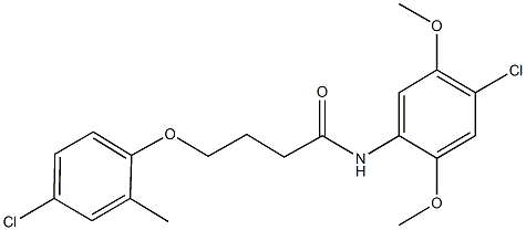 N-(4-chloro-2,5-dimethoxyphenyl)-4-(4-chloro-2-methylphenoxy)butanamide Structure