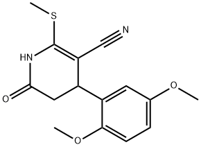 4-(2,5-dimethoxyphenyl)-2-(methylsulfanyl)-6-oxo-1,4,5,6-tetrahydro-3-pyridinecarbonitrile Structure