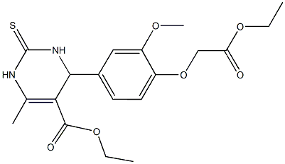 ethyl 4-[4-(2-ethoxy-2-oxoethoxy)-3-methoxyphenyl]-6-methyl-2-thioxo-1,2,3,4-tetrahydro-5-pyrimidinecarboxylate Structure