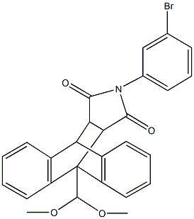 17-(3-bromophenyl)-1-(dimethoxymethyl)-17-azapentacyclo[6.6.5.0~2,7~.0~9,14~.0~15,19~]nonadeca-2,4,6,9,11,13-hexaene-16,18-dione Structure