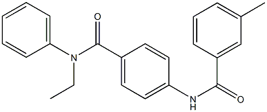 N-{4-[(ethylanilino)carbonyl]phenyl}-3-methylbenzamide 구조식 이미지