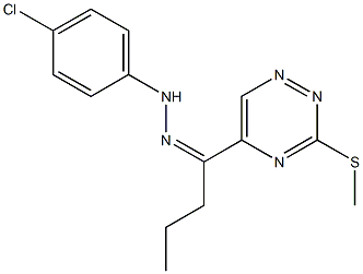 1-[3-(methylsulfanyl)-1,2,4-triazin-5-yl]-1-butanone (4-chlorophenyl)hydrazone 구조식 이미지