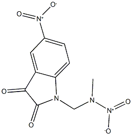 1-[(2-hydroxy-1-methyl-2-oxidohydrazino)methyl]-5-nitro-1H-indole-2,3-dione 구조식 이미지