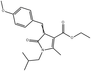 ethyl 1-isobutyl-4-(4-methoxybenzylidene)-2-methyl-5-oxo-4,5-dihydro-1H-pyrrole-3-carboxylate Structure