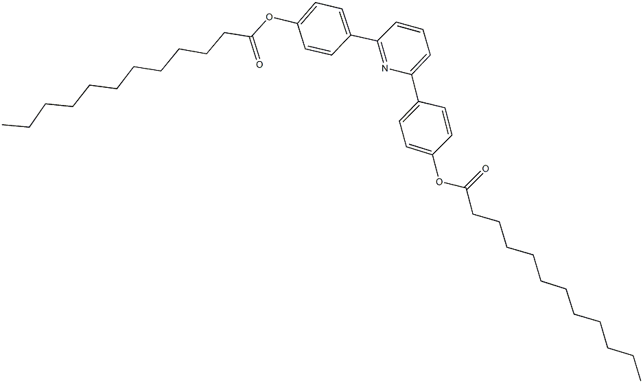 4-{6-[4-(dodecanoyloxy)phenyl]-2-pyridinyl}phenyl laurate Structure
