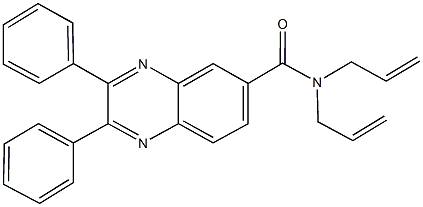 N,N-diallyl-2,3-diphenyl-6-quinoxalinecarboxamide 구조식 이미지